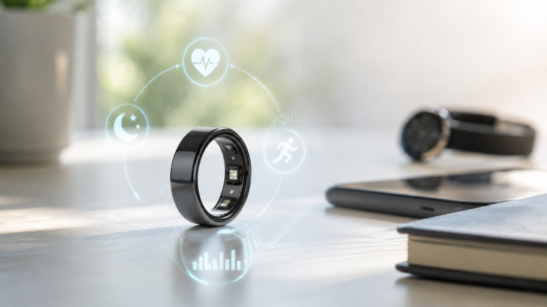 Smart ring on a table